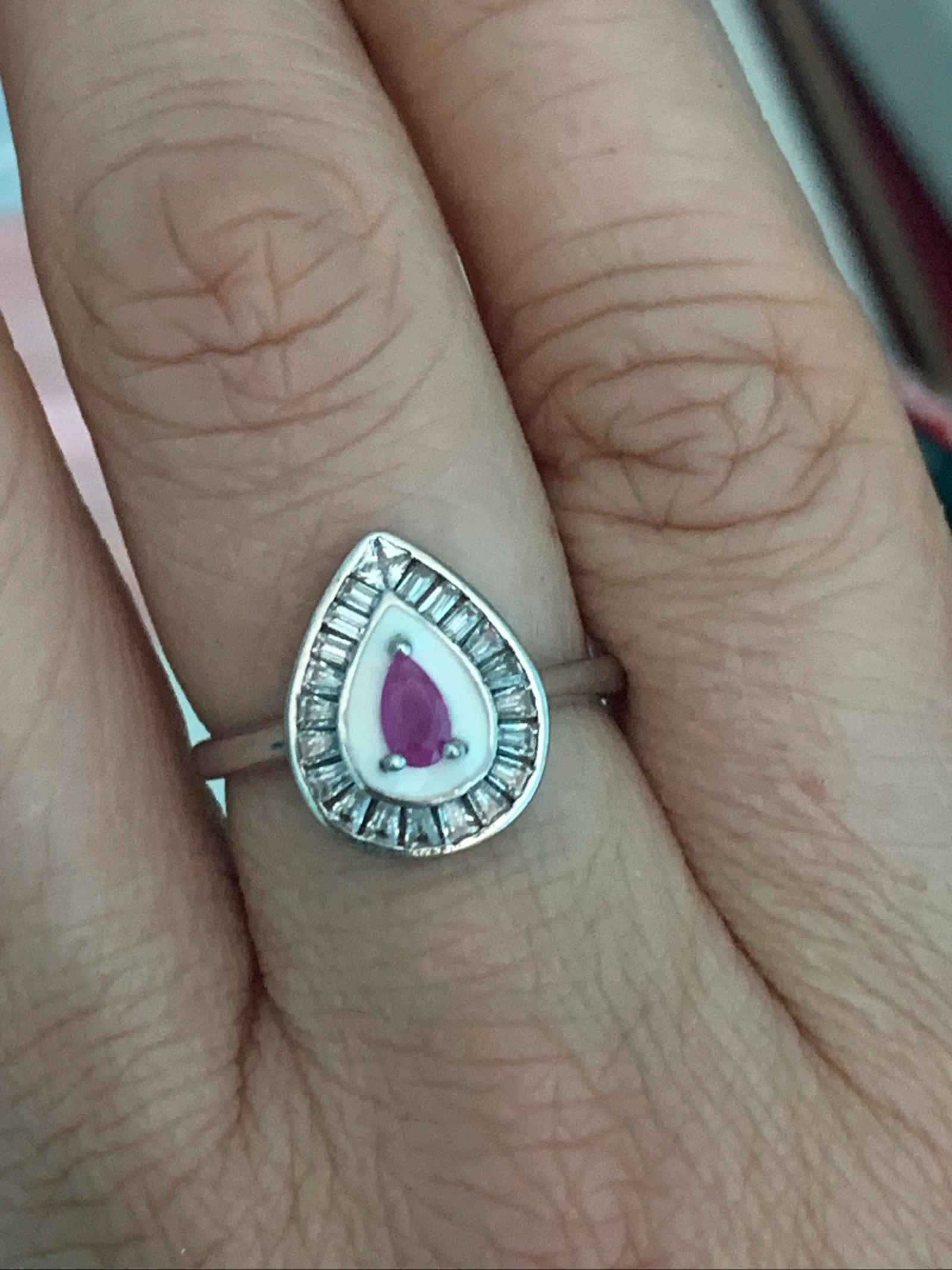 Anneau en argent avec rubis rose naturel – photo 6